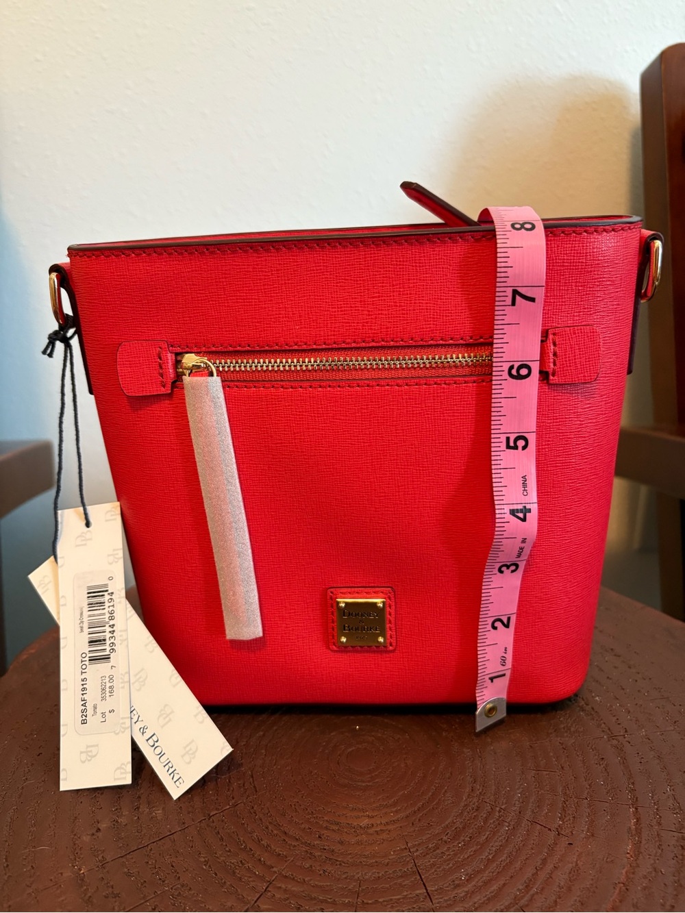 Dooney & Bourke Bright Red Crossbody with Gold Hardware